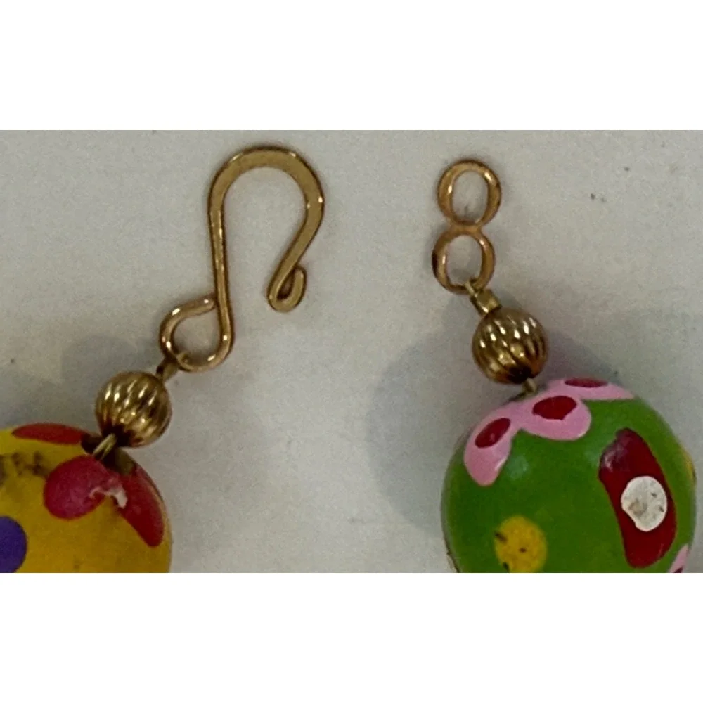 Hand-Painted Decorative Wooden Bead Necklace 21